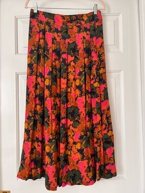 Sézane Alicia Skirt, Paris est une fete print, size 8 FR 40